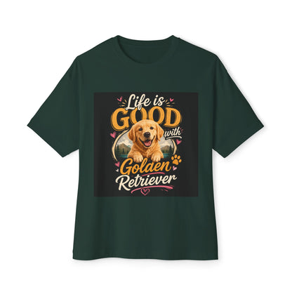 Life Is Good with Golden Retriever T-Shirt | Dog Lover Tee