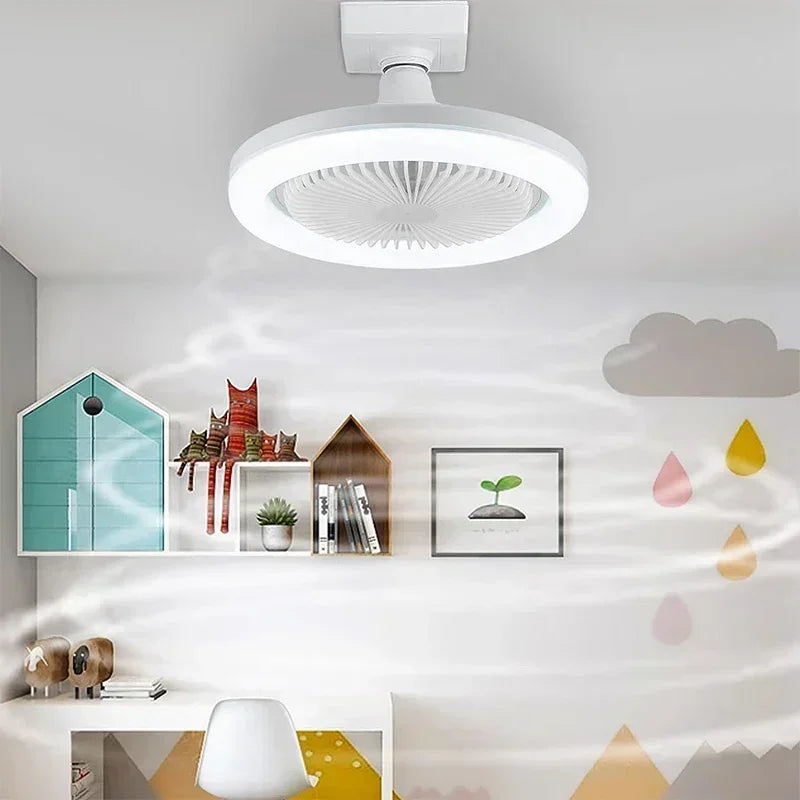 Ceiling Fan With Remote Control Lighting E27 Conversion Base 85-265v Lighting Base Suitable for Bedroom and Living