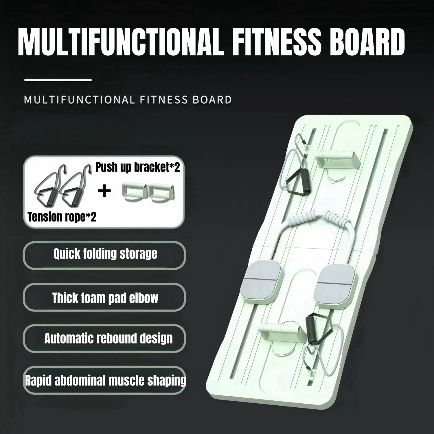 Abdominal Exercise Board Fitness Board Automatic Rebound Leg & Arm Toner Multifunctional Pilates Reformer Set Fitness Equipment