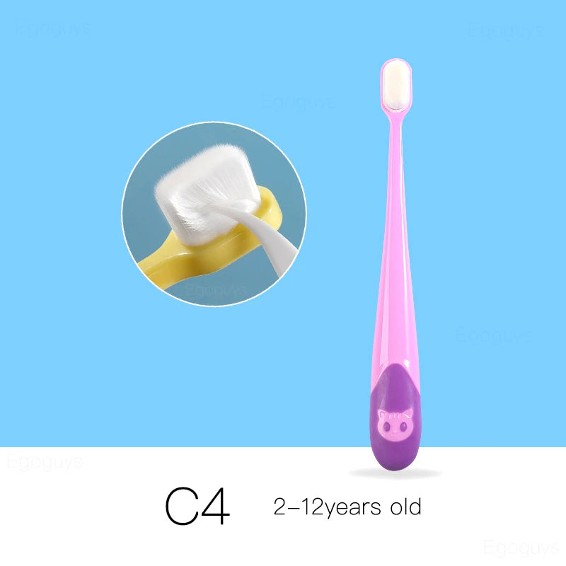 Children U-Shape Toothbrush 360-Degree Oral Cleaning Kids Tooth Brush Soft Million Nano Bristle Silicone Baby Finger Teether