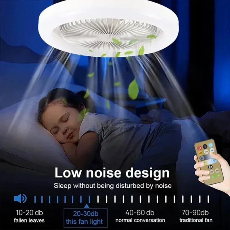 Ceiling Fan With Remote Control Lighting E27 Conversion Base 85-265v Lighting Base Suitable for Bedroom and Living