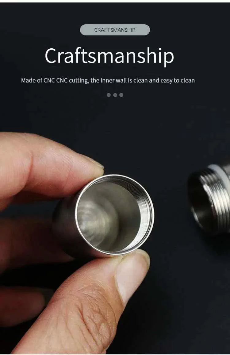 Stainless Steel Waterproof Pill Box Securely Stores Daily Medications Travel Pillbox Sealed Against Moisture Portable Pillbox