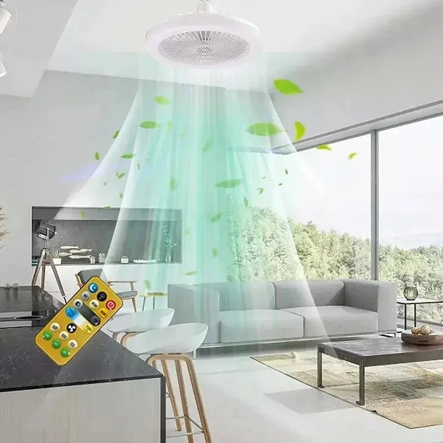 Ceiling Fan With Remote Control Lighting E27 Conversion Base 85-265v Lighting Base Suitable for Bedroom and Living