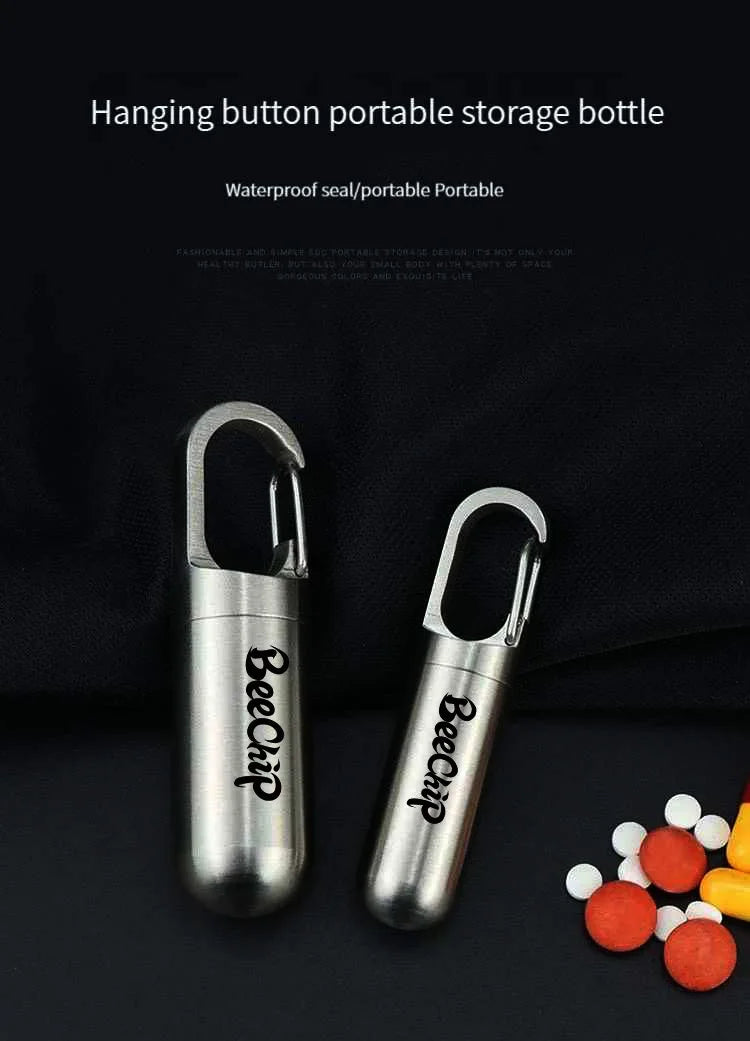 Stainless Steel Waterproof Pill Box Securely Stores Daily Medications Travel Pillbox Sealed Against Moisture Portable Pillbox
