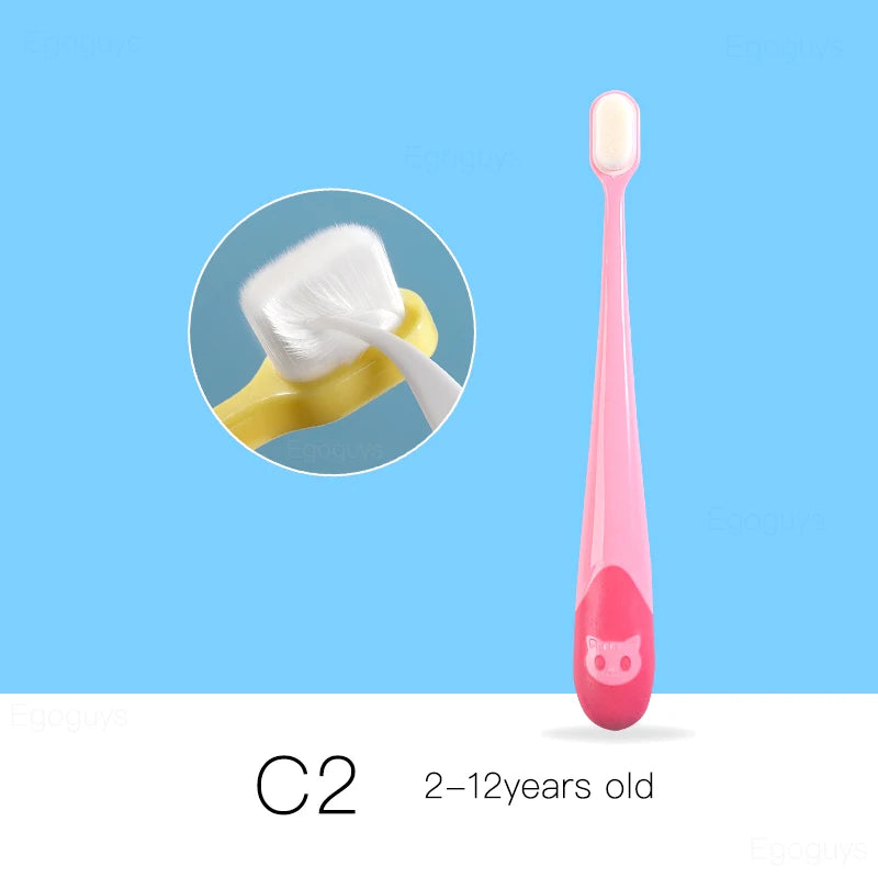 Children U-Shape Toothbrush 360-Degree Oral Cleaning Kids Tooth Brush Soft Million Nano Bristle Silicone Baby Finger Teether