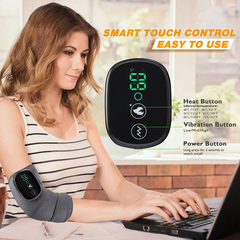 Electric Heating Shoulder Brace LED Display Vibration Shoulder Massage Support Belt Strap For Arthritis Joint Injury Pain Relief