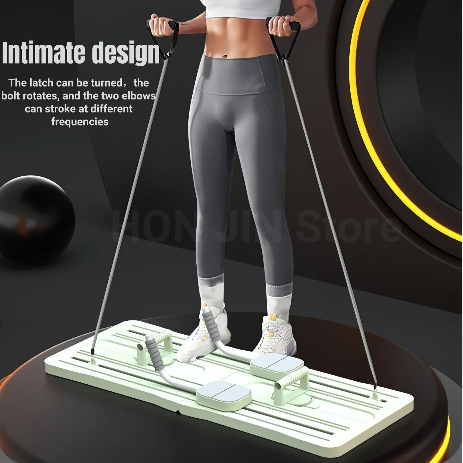 Abdominal Exercise Board Fitness Board Automatic Rebound Leg & Arm Toner Multifunctional Pilates Reformer Set Fitness Equipment